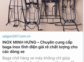                                  BÁO NÓI GÌ VỀ BAGA INOX MINH HƯNG                            